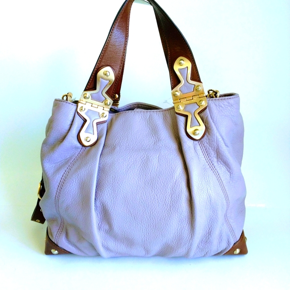 💥Offers Welcome💥 NWT Michael Kors Purple Leather Crossbody Bag - Picture 2 of 13